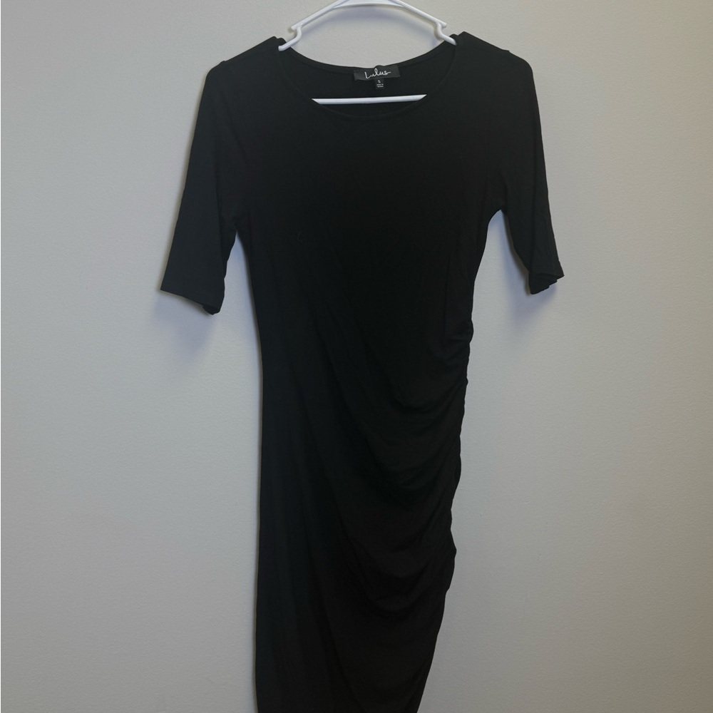 Lulu's Classic Black Long Sleeve Dress